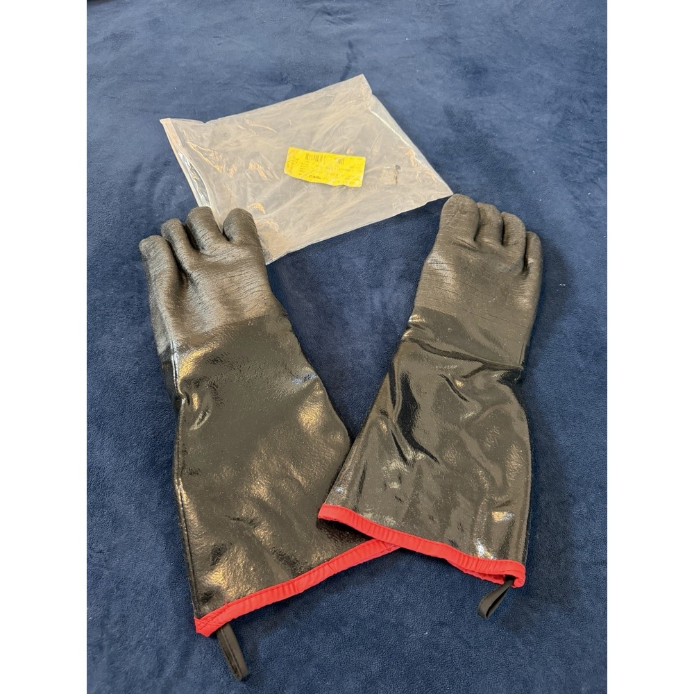 Safety Zone 18" Neoprene Heat Resistant Fryer Gloves Crab Pot Fishing Large